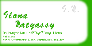 ilona matyassy business card